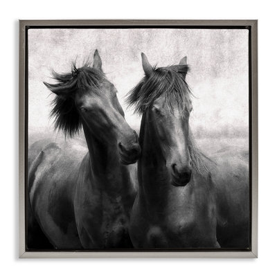 Short Haired Horse Pair Floating Frame, design by Lars Van de Goor