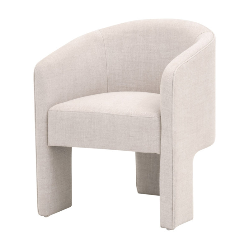 Fauteuil Hall en tissu crème