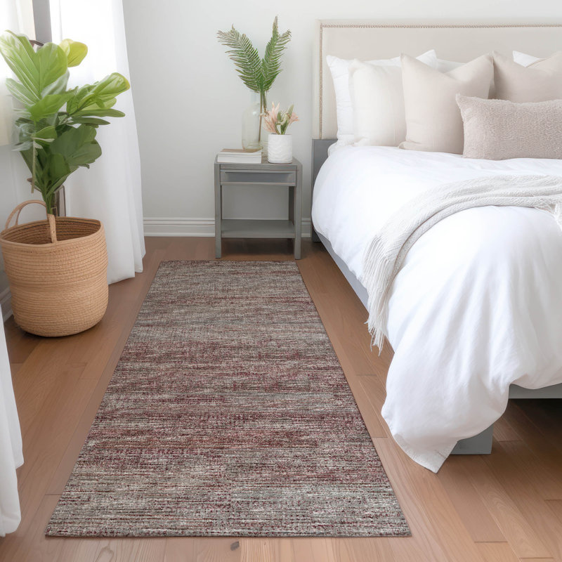 Premium Machine Washable Mayfield Burgundy Rug, Runner 2'3" x 7'6"