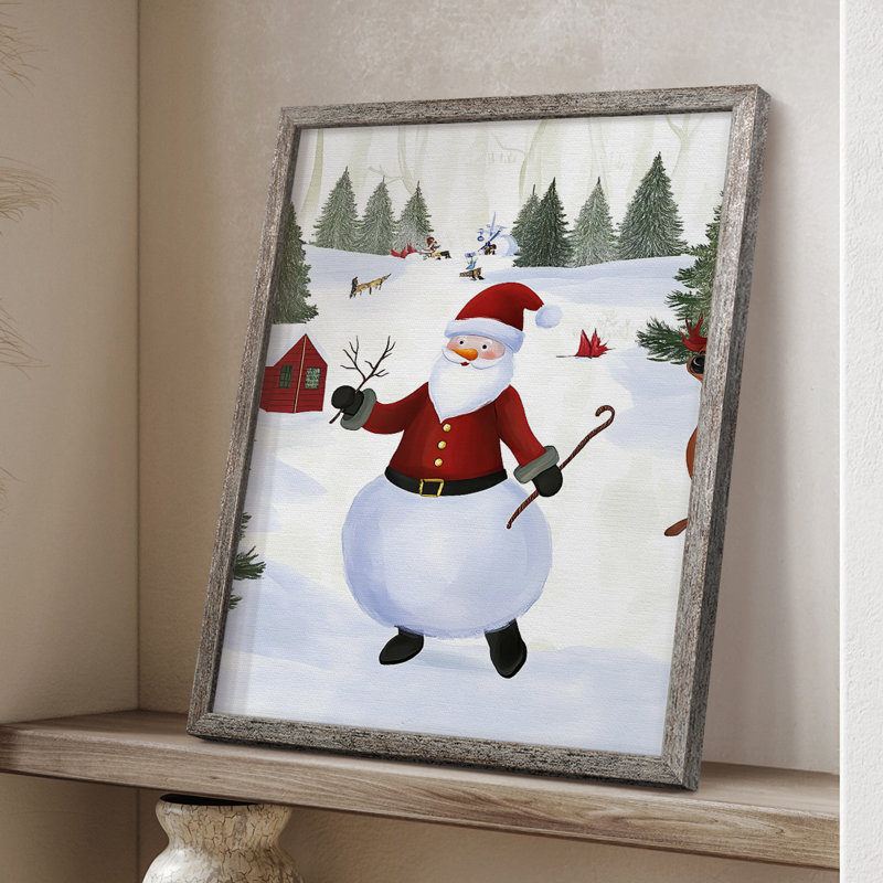 Christmas Holiday Art CCXXVI Framed Print - Solid Wood, H 15 po x l 12 po
