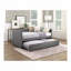 Upholstery Wooden Frame Daybed with Pull Out Trundle-175813564