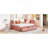 Full Size Upholstered Daybed With 2 Storage Drawers Sofa Bed Frame No Box Spring Needed, Linen Fabric (Pink)-1635923849