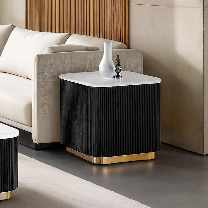 Table de bout carrée de style contemporain 1 pièce