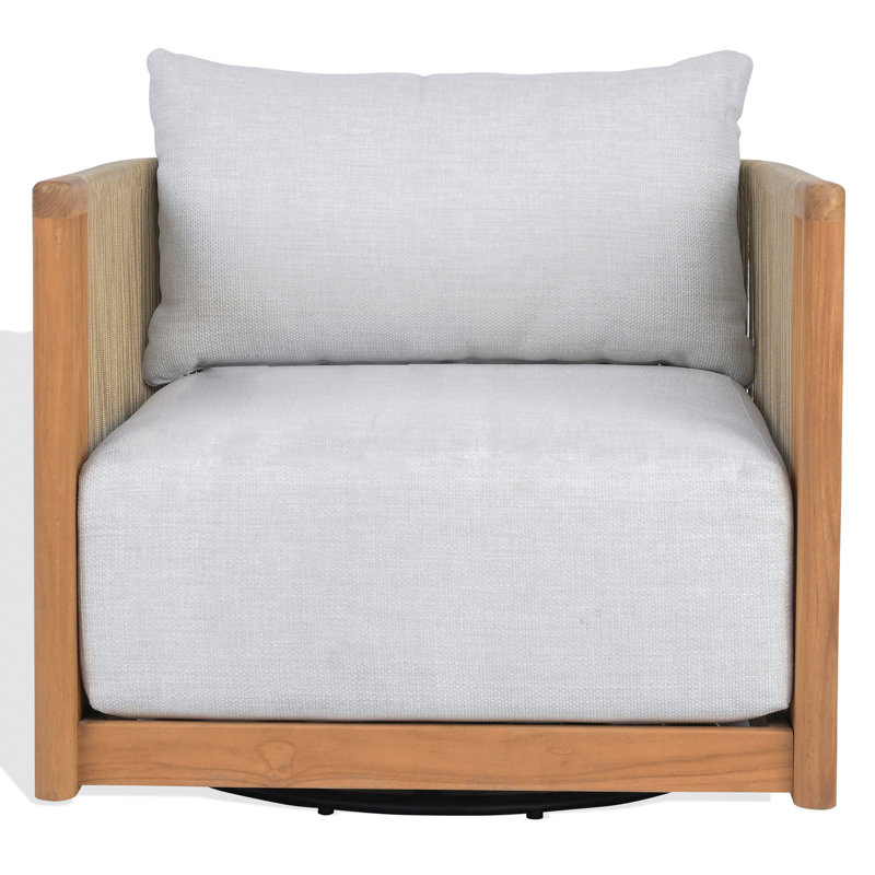 Chaise de patio pivotante en teck Marina