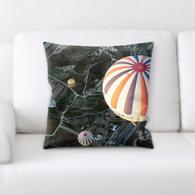 Hot Air Balloon Throw Pillow