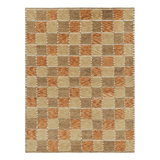 Rug & Kilim’S Scandinavian Style Rug In Beige-Brown And Rust Geometric Pattern