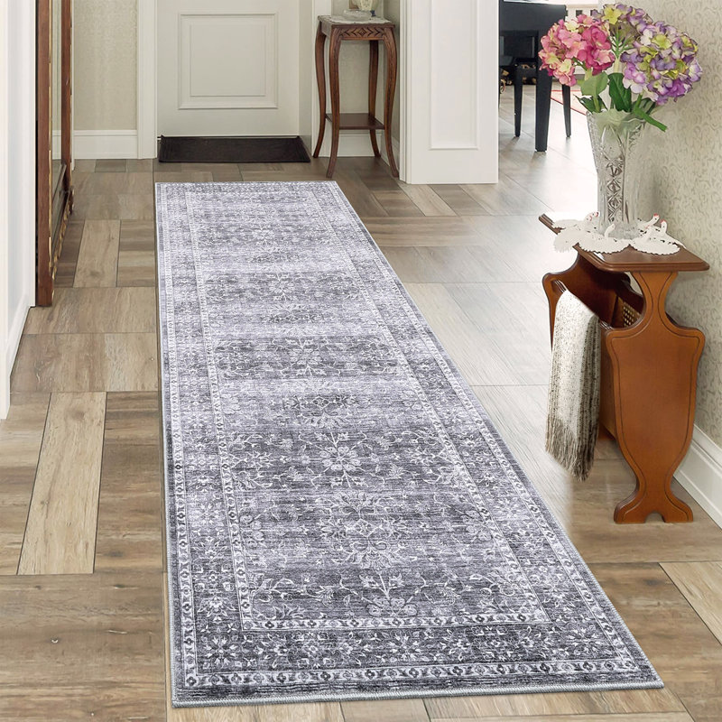 Tapis floral rétro traditionnel, tapis ultra doux pour la salle à manger, la chambre à coucher, la décoration intérieure