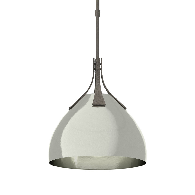 Summit 1 - Light Single Dome Pendant, Sterling, Dark Smoke