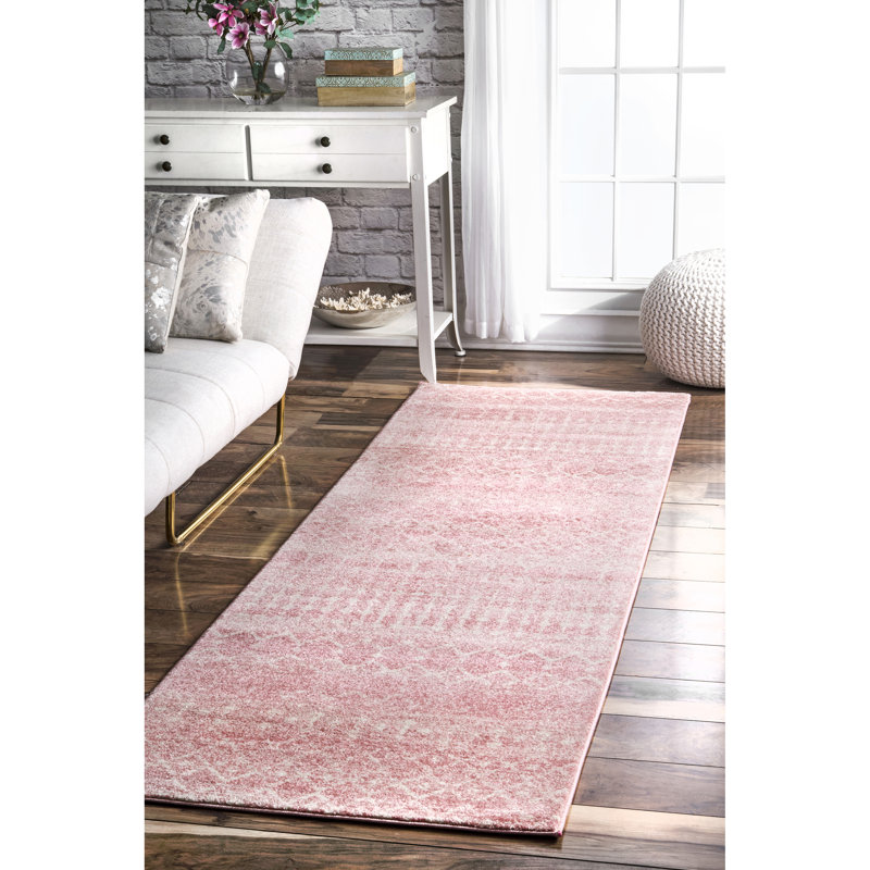 Merillat Moroccan Performance Pink Rug, Runner 2'6" x 6'