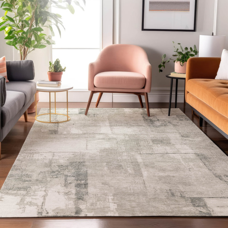 Premium Machine Washable Varroville AMF1714 Geometric Rug, Rectangle 8' x 10'