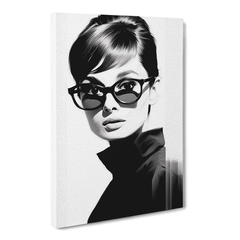 Audrey Hepburn Line - Wrapped Canvas