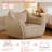 Bean Bag Chair for Adults with Corduroy Fabric and Foam Filled, Beige-473414092