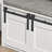 White Rustic Style Storage Bench with Sliding Barn Doors and Padded Seat Cushion