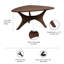 Table basse Luminous Triangle Wood