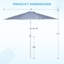 Parasol d'extérieur 9 pi 9 pi-945451376