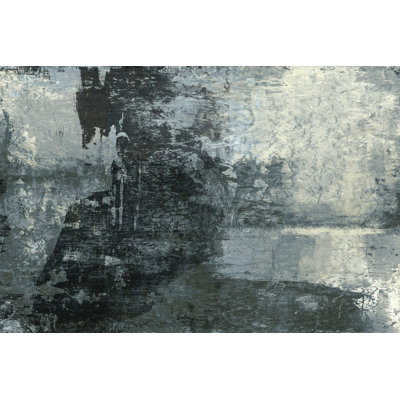 Noir et gris et bleu III par Studio W - reproduction sur toile tendue