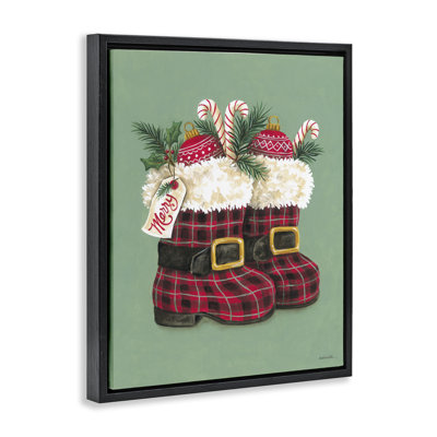 Holiday Merry Boots Floating Frame, design by Diane Kater