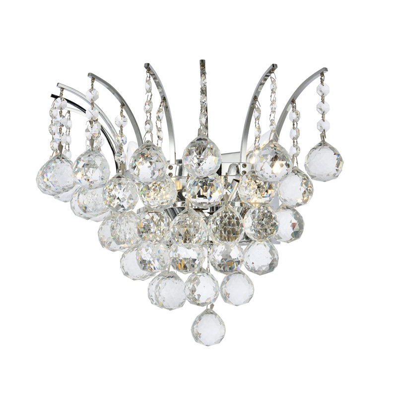 Isadora Wall Sconces, Chrome, 13" H x 6" W x 4" D, Royal Cut