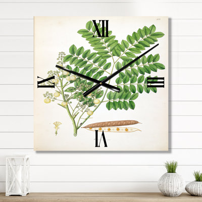 Horloge murale rétro Vintage Botanicals VII