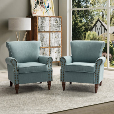 Mooresville Upholstered Armchair with Solid Wood Legs