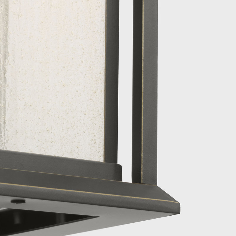 Audley Medium Lantern from Generation Lighting , Antique Bronze, Seeded