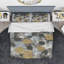 Gold Glamour Squares II - Ensemble de housse de couette moderne et transitionnel - Microfibre de polyester-38758696