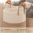 Large Laundry Basket Hamper - 60L Cotton Rope Woven Basket for Blankets, Toys, Clothes - Tall Decorative Nursery Hamper with Long Handles, Brown/White