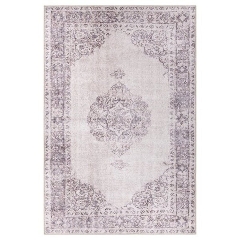 Tapis luxueux lavable à la machine, 4,9 x 7,5 pieds, 100% polyester, 1850 g / m², hauteur des poils: 0,2 pouce | Envers écologique en polyester recyclé | Parfait pour le salon et la chambre à coucher, conception douce et durable