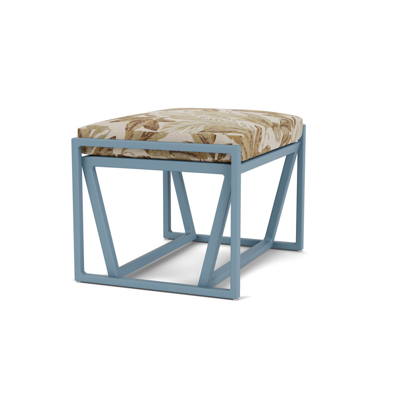 Summit Outdoor Ottoman, Stillwater, Botanic Willow