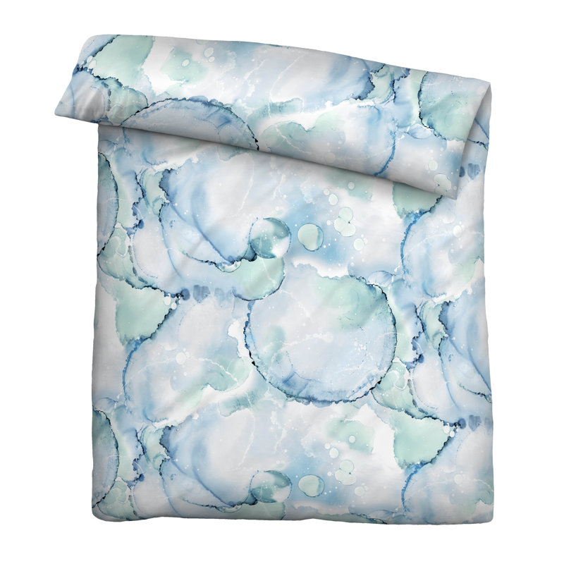 Cotton Abstract Duvet Cover Set with Pillowcases, 155 x 220cm + 80 x 80cm