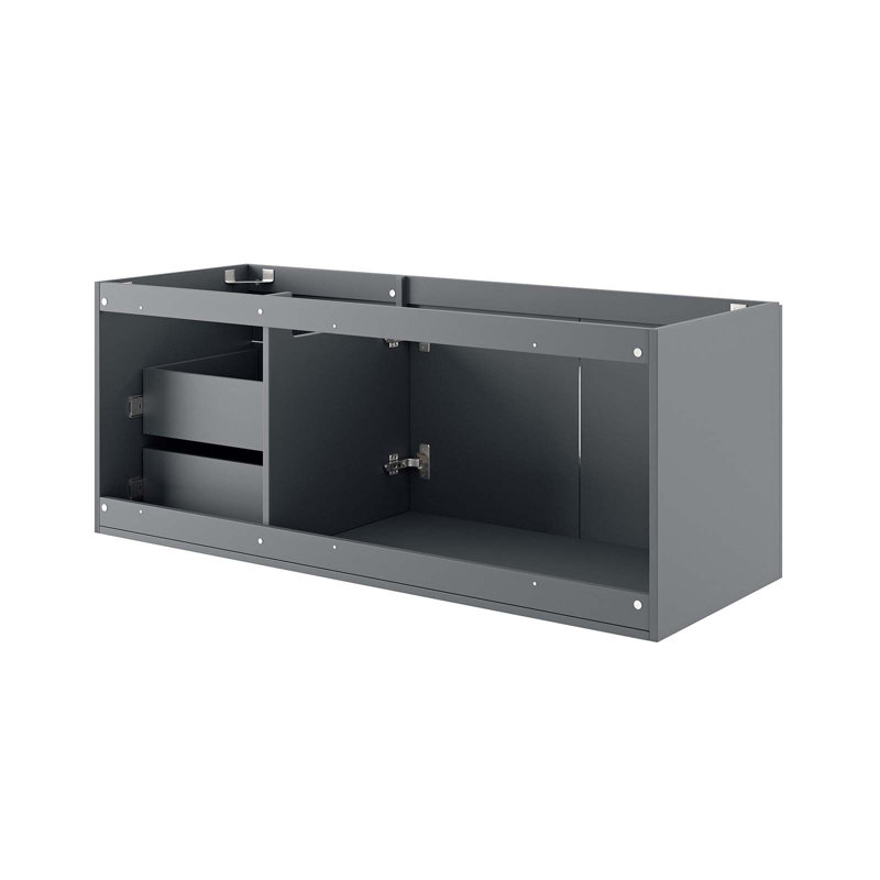 Vitality 48" Gray Wall-Mount Double Bathroom Vanity Cabinet
