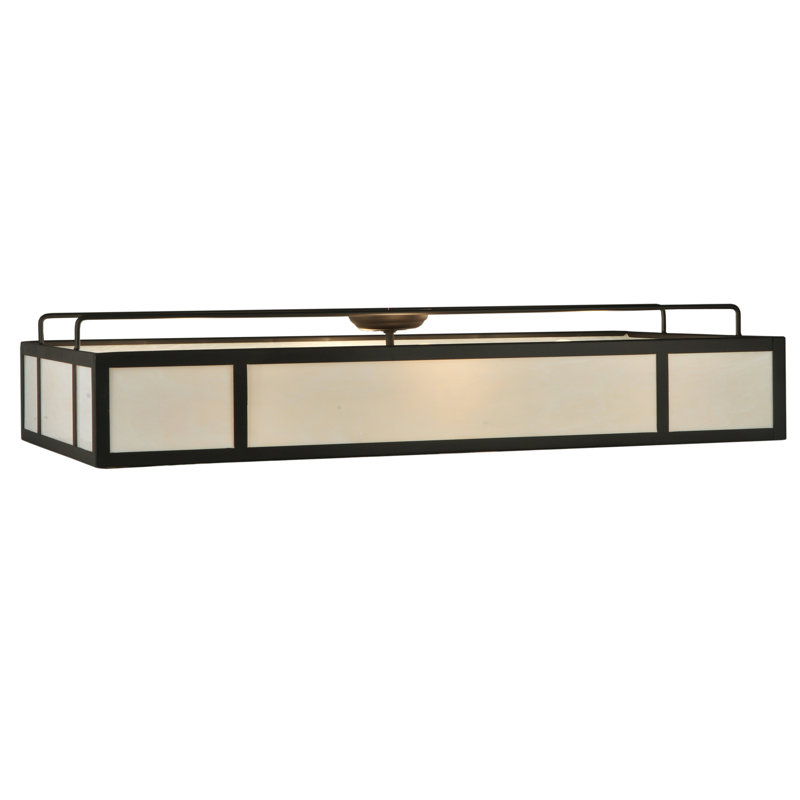 Bronze Globe 6-Light LED Semi Flush Mount for Indoor/Outdoor