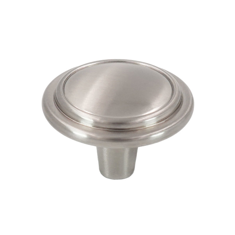 Bouton rond en nickel satiné de 1 1/4 po de diamètre, collection classique, Nickel satiné