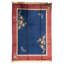 Hand-Knotted High-Quality Blue and Rose Area Rug