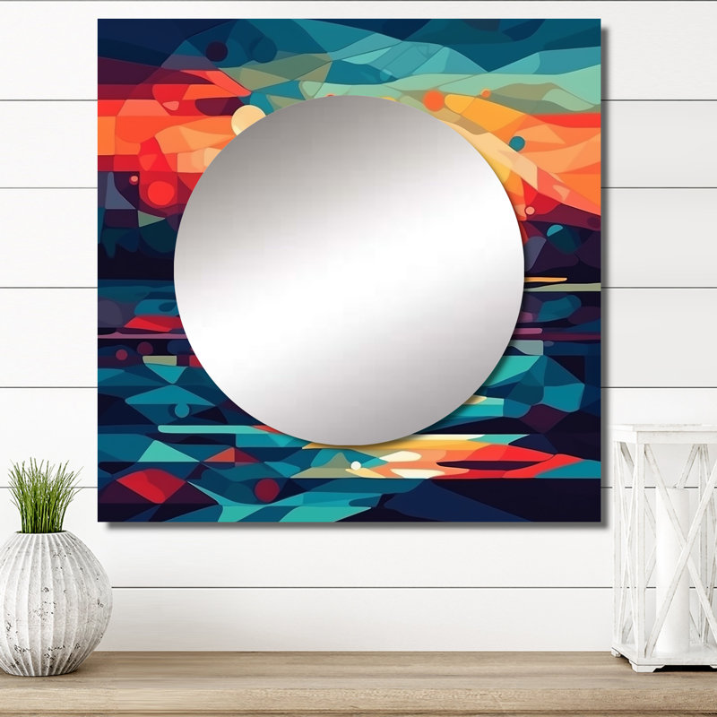 Meahan - Miroir mural carré de plage pour chambre à coucher, 23 po x 23 po