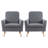 Vanetten Fleece Minimalist Accent Chair Set of 2-108781429