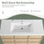 Meuble-lavabo autoportant 48 po avec lavabo en résine et portes à fermeture en douceur, chêne Dune-737191453