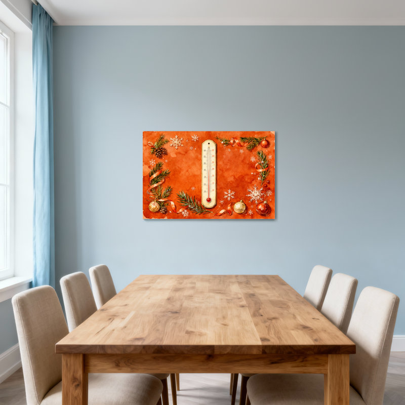 Christmas Christmas Decorative Thermometer Pattern Print, 20" H x 30" W