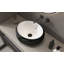 Lavabo vasque de salle de bain ovale noir mat en relief 18 po MEJE (avec bonde escamotable)