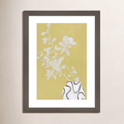 Vanilla and Yellow Flower Vase Print