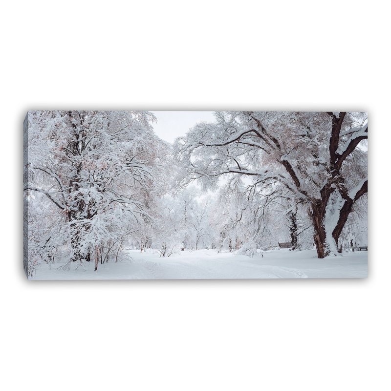 Art mural sur toile neige, 20 po x 40 po