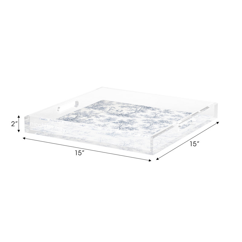 Square Decorative Tray, 15"W x 15"D