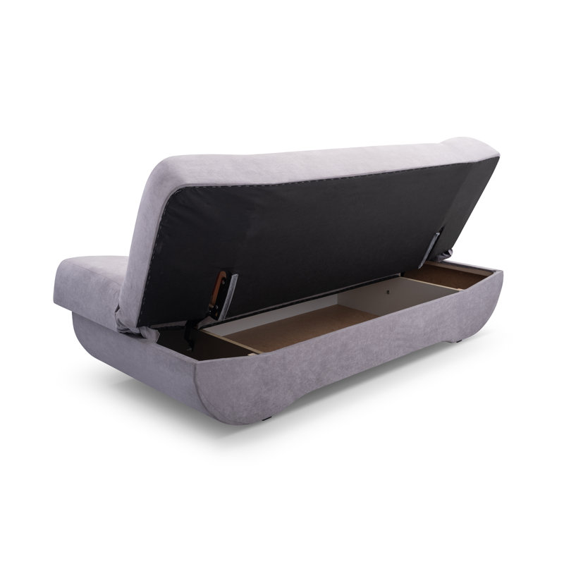 3 Seater Sofa, Grey/White 100 % polyester