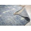 Blue Hand-Knotted Wool Faded Denim Texture Tribal Modern Contemporary Carpet Rug-1429071647