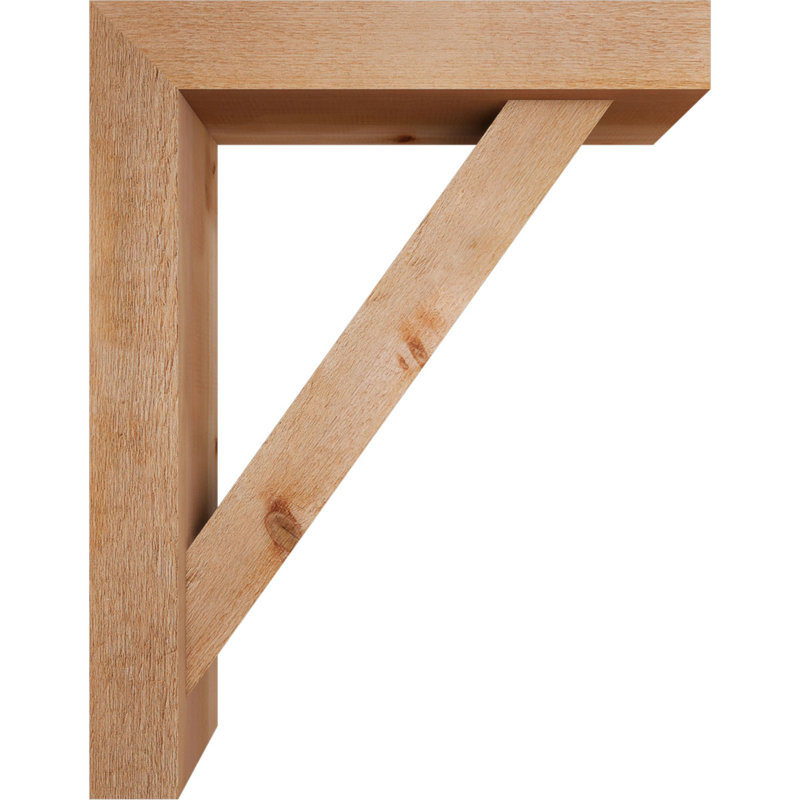 Support de bloc traditionnel avec entretoise décalée, 36 x 28, Cèdre rouge occidental de l 6 po (scié brut)