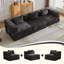 Canapé à compression, canapé-lit convertible au sol avec structure de forme fixe, canapé modulaire désossé, aucun assemblage requis, tissu chenille, pour la chambre du salon-1053275889