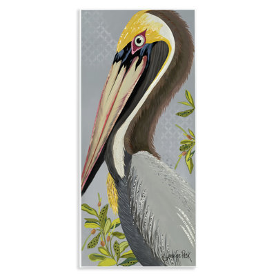 «Pelican on Gray» par Jennifer Peck