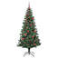 vidaXL Artificial Pre-lit Christmas Tree Green PVC and Metal-2119894713
