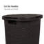 Panier à linge mince 60 L, panier à linge, couvercle, style osier, plastique, ensemble de 2-73408764