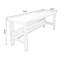 Bureau rectangulaire brun en bois massif-108954328